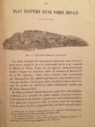 Item #M3556 Un plan égyptien d'une tombe royale. DARESSY Georges[newline]M3556.jpg