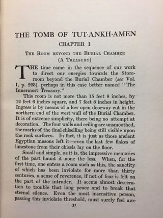 The tomb of Tut-Ankh-Amen. Vol. I, II & III (complete set)