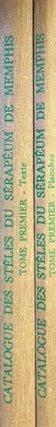 Item #M3571g Catalogue des stèles du Sérapéum de Memphis. Tome Premier (all published). Texte...