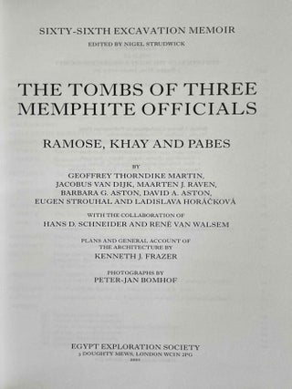 The tombs of three Memphite officials: Ramose, Khay and Pabes[newline]M3575e-01.jpeg