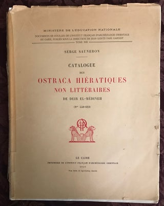 Item #M3589a Catalogue des ostraca hiératiques non littéraires de Deir el Médineh. Tome VI:...