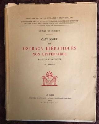 Item #M3589a Catalogue des ostraca hiératiques non littéraires de Deir el...[newline]M3589a.jpg