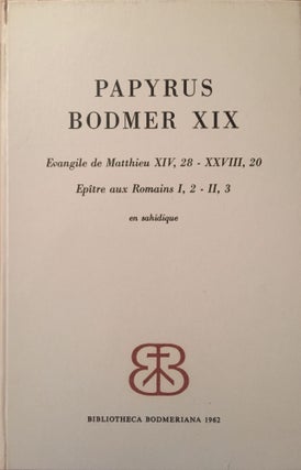 Item #M3591 Papyrus Bodmer XIX (Evangile de Matthieu XIV, 28 - XXVIII, 20. Epitre aux Romains I,2...[newline]M3591.jpg