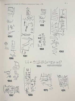 Graffiti hi&eacute;roglyphiques et hi&eacute;ratiques de la n&eacute;cropole th&eacute;baine. Nos 1060 &agrave; 1405.