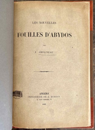 Les nouvelles fouilles d'Abydos. Fasc. 1: 1896