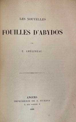Les nouvelles fouilles d'Abydos. Fasc. 1: 1896