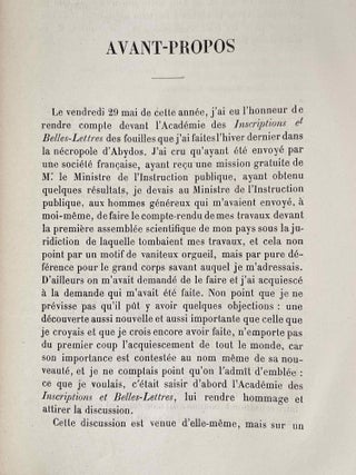 Les nouvelles fouilles d'Abydos. Fasc. 1: 1896