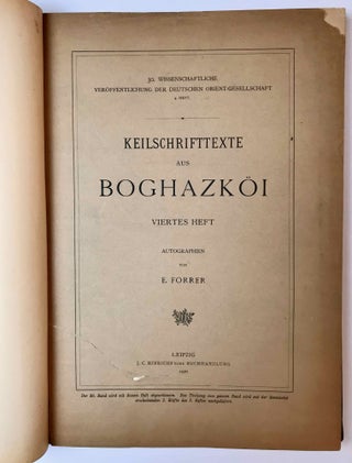 Keilschrifttexte aus Boghazköi. Hefte 1-6.[newline]M3602-10.jpeg
