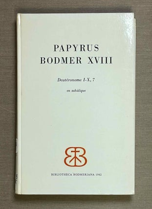 Item #M3603b Papyrus Bodmer XVIII (Deutéronome I-X,7. En sahidique). KASSER Rodolphe[newline]M3603b-00.jpeg
