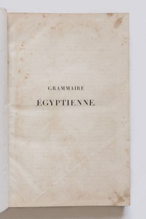 Grammaire égyptienne, ou principes généraux de l'écriture sacrée égyptienne (3 livraisons)[newline]M3617a-02.jpg