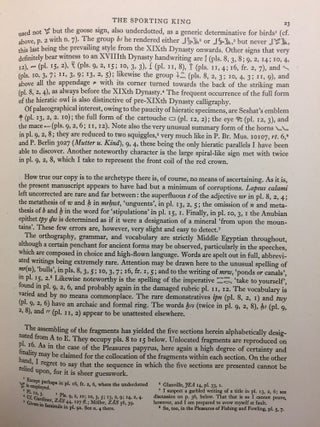 Literary fragments in the hieratic script