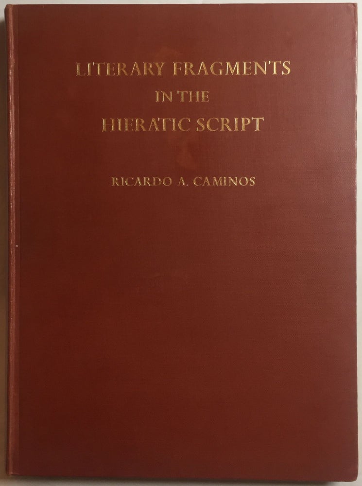 Item #M3622d Literary fragments in the hieratic script. CAMINOS Ricardo Augusto.[newline]M3622d.jpg