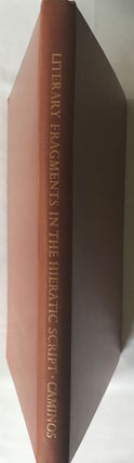 Item #M3622e Literary fragments in the hieratic script. CAMINOS Ricardo Augusto