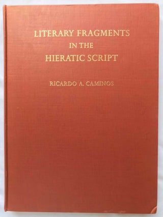 Item #M3622f Literary fragments in the hieratic script. CAMINOS Ricardo Augusto