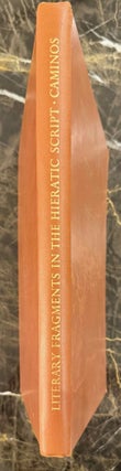 Item #M3622i Literary fragments in the hieratic script. CAMINOS Ricardo Augusto
