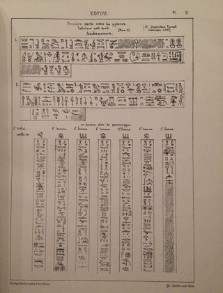 Inscriptions et notices recueillies à Edfou (Haute-Egypte) pendant la mission scientifique de M. Le Vicomte Emmanuel de Rougé. Tomes I & II (complete set)[newline]M3627-03.jpg