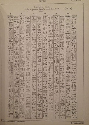 Inscriptions et notices recueillies à Edfou (Haute-Egypte) pendant la mission scientifique de M. Le Vicomte Emmanuel de Rougé. Tomes I & II (complete set)[newline]M3627-04.jpg