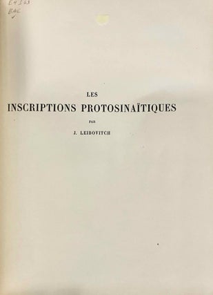 Les inscriptions protosinaïtiques