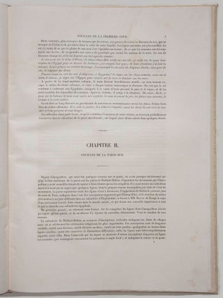 Fouilles ex&eacute;cut&eacute;es &agrave; Th&egrave;bes dans l'ann&eacute;e 1855. Textes hi&eacute;roglyphiques et documents in&eacute;dits.