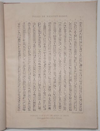 Fouilles exécutées à Thèbes dans l'année 1855. Textes hiéroglyphiques et documents inédits.