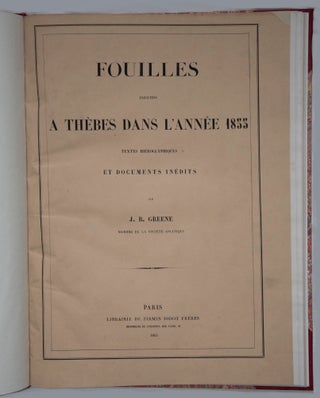 Fouilles exécutées à Thèbes dans l'année 1855. Textes hiéroglyphiques et documents inédits.[newline]M3654a-02.jpg