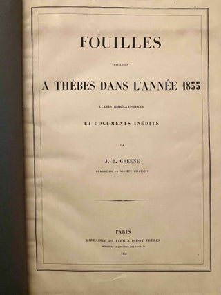 Fouilles exécutées à Thèbes dans l'année 1855. Textes hiéroglyphiques et documents inédits.[newline]M3654c-02.jpeg