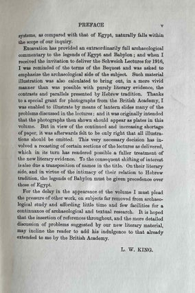 Legends of Babylon and Egypt in relation to Hebrew tradition. The Schweich Lectures, 1916.[newline]M3701-05.jpeg
