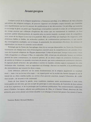 D'un monde &agrave; l'autre. Texte des pyramides & Textes des sarcophages.[newline]M3717l-04.jpeg