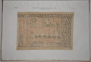Papyrus égyptien funéraire hiéroglyphique (T. 76) du Musée d'antiquités des Pays-Bas à Leide. Together with: Papyrus égyptien funéraire hiéroglyphique (T. 77) du Musée d'antiquités des Pays-Bas à Leide