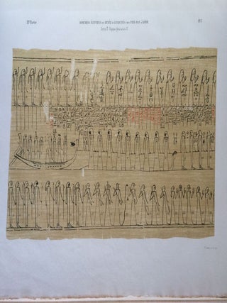 Papyrus égyptien funéraire hiéroglyphique (T. 76) du Musée d'antiquités des Pays-Bas à Leide. Together with: Papyrus égyptien funéraire hiéroglyphique (T. 77) du Musée d'antiquités des Pays-Bas à Leide