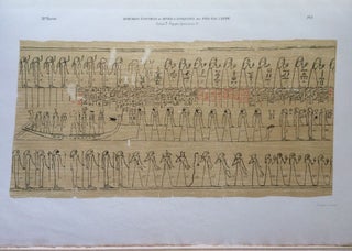 Papyrus égyptien funéraire hiéroglyphique (T. 76) du Musée d'antiquités des Pays-Bas à Leide. Together with: Papyrus égyptien funéraire hiéroglyphique (T. 77) du Musée d'antiquités des Pays-Bas à Leide[newline]M3718-06.jpg