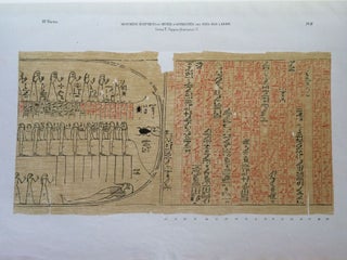 Papyrus égyptien funéraire hiéroglyphique (T. 76) du Musée d'antiquités des Pays-Bas à Leide. Together with: Papyrus égyptien funéraire hiéroglyphique (T. 77) du Musée d'antiquités des Pays-Bas à Leide[newline]M3718-07.jpg