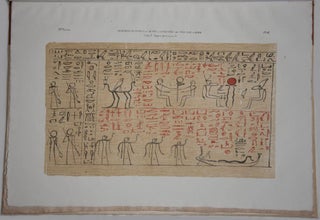 Item #M3718 Papyrus égyptien funéraire hiéroglyphique (T. 76) du Musée d'antiquités des...[newline]M3718.jpg