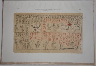 Item #M3718 Papyrus égyptien funéraire hiéroglyphique (T. 76) du Musée d'antiquités des...