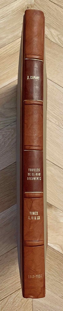 Item #M3720e FOUILLES D'EL KAB exécutées par la Fondation Égyptologique Reine Élisabeth. Bruss., 1940-54. 3 volumes (complete set). CAPART Jean.[newline]M3720e.jpeg