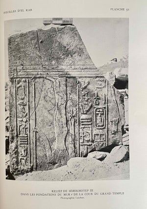 FOUILLES D'EL KAB exécutées par la Fondation Égyptologique Reine Élisabeth. Bruss., 1940-54. Volumes I & II (without volume III)[newline]M3720g-13.jpeg