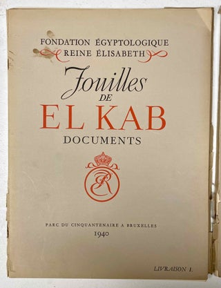 Item #M3720h FOUILLES D'EL KAB exécutées par la Fondation Égyptologique Reine Élisabeth....