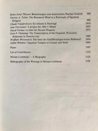 Studies in Egyptology presented to Miriam Lichtheim. 2 volumes (complete set)[newline]M3722a-07.jpg