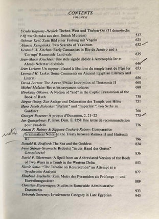Studies in Egyptology presented to Miriam Lichtheim. 2 volumes (complete set)[newline]M3722a-11.jpg