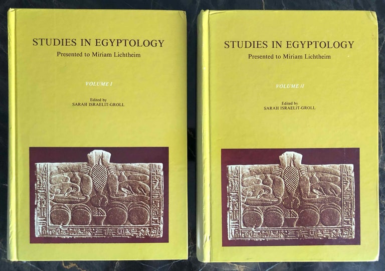 Item #M3722a Studies in Egyptology presented to Miriam Lichtheim. 2 volumes (complete set). LICHTHEIM Miriam - ISRAELIT-GROLL Sarah, in honorem.[newline]M3722a.jpg