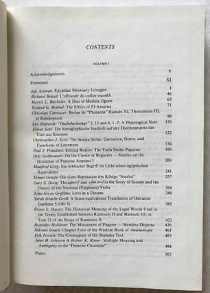 Studies in Egyptology presented to Miriam Lichtheim. 2 volumes (complete set)[newline]M3722c-02.jpg
