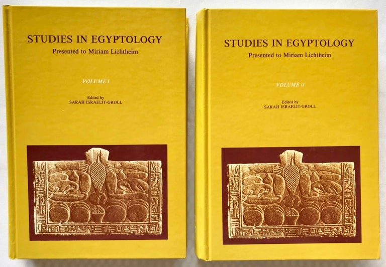 Item #M3722c Studies in Egyptology presented to Miriam Lichtheim. 2 volumes (complete set). LICHTHEIM Miriam - ISRAELIT-GROLL Sarah, in honorem.[newline]M3722c.jpg