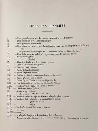 Rapports préliminaires sur les fouilles de Deir el-Medineh. Tome I to X (1922-1932). 10 volumes.[newline]M3729a-18.jpeg