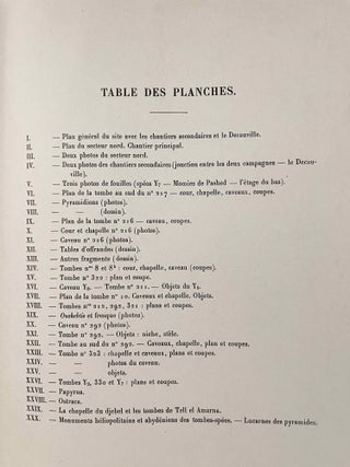 Rapports préliminaires sur les fouilles de Deir el-Medineh. Tome I to X (1922-1932). 10 volumes.