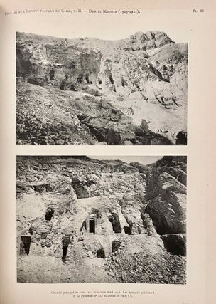 Rapports préliminaires sur les fouilles de Deir el-Medineh. Tome I to X (1922-1932). 10 volumes.