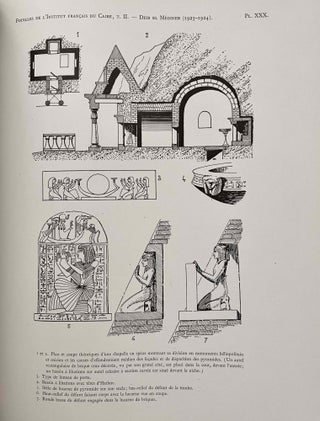 Rapports préliminaires sur les fouilles de Deir el-Medineh. Tome I to X (1922-1932). 10 volumes.[newline]M3729a-21.jpeg