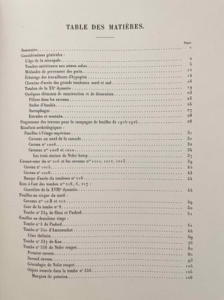 Rapports préliminaires sur les fouilles de Deir el-Medineh. Tome I to X (1922-1932). 10 volumes.