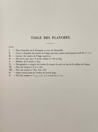 Rapports préliminaires sur les fouilles de Deir el-Medineh. Tome I to X (1922-1932). 10 volumes.