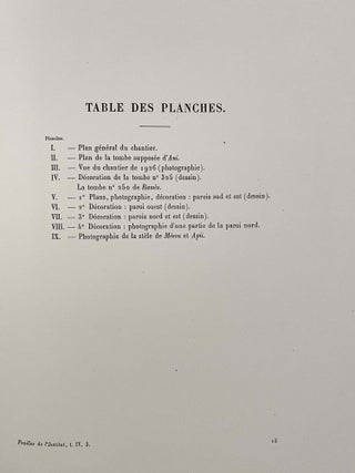 Rapports préliminaires sur les fouilles de Deir el-Medineh. Tome I to X (1922-1932). 10 volumes.[newline]M3729a-34.jpeg