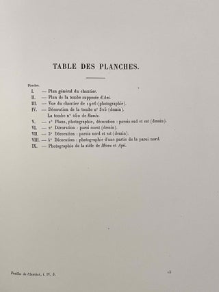 Rapports préliminaires sur les fouilles de Deir el-Medineh. Tome I to X (1922-1932). 10 volumes.
